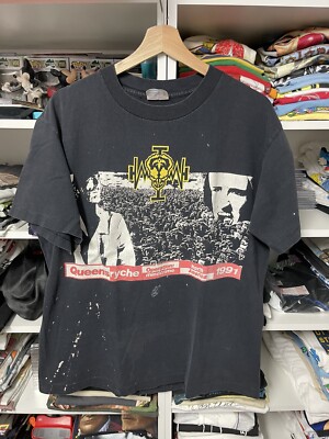 Vintage Queensryche 1991 Operation Mindcrime Tee Shirt Giant Label Size L