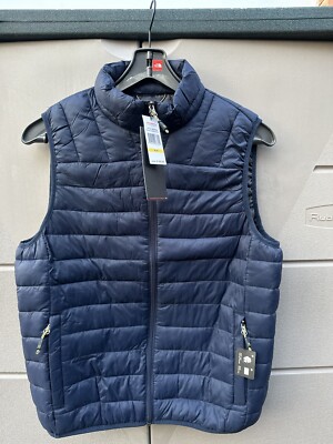 Hawke & Co. Ultra Light Down Puffer Zip Up Vest HDN569 Navy Blue Men's Size M