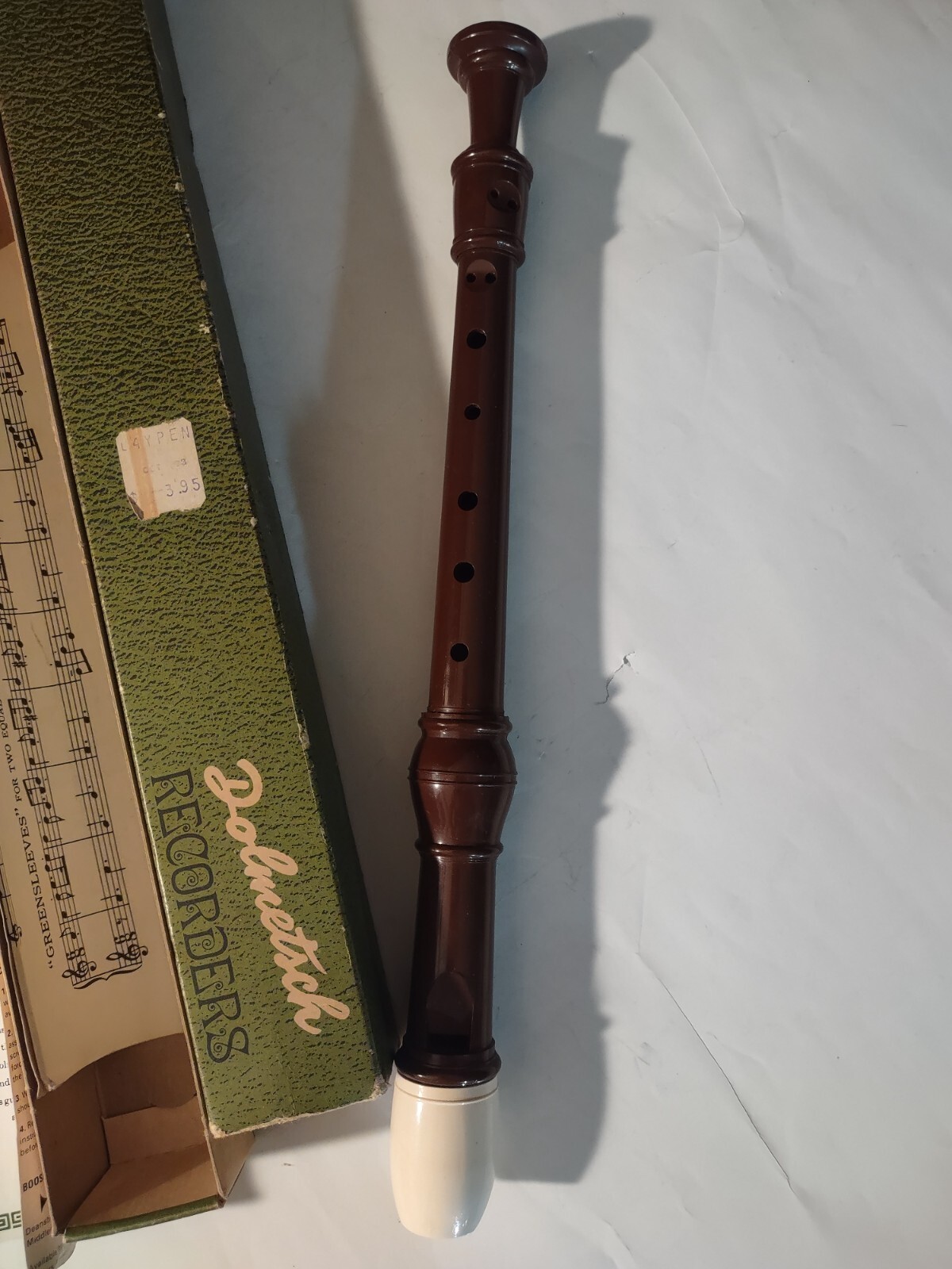 Vintage 12" Dolmetsch Descant Recorder in Original Box Made in England