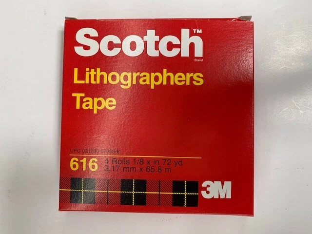 TAPE 3M 616 1/8" x 72 YD SCOTCH LITHOGRAPHERS / 12 ROLL (70-0160-1276-0) - Image 4 of 4