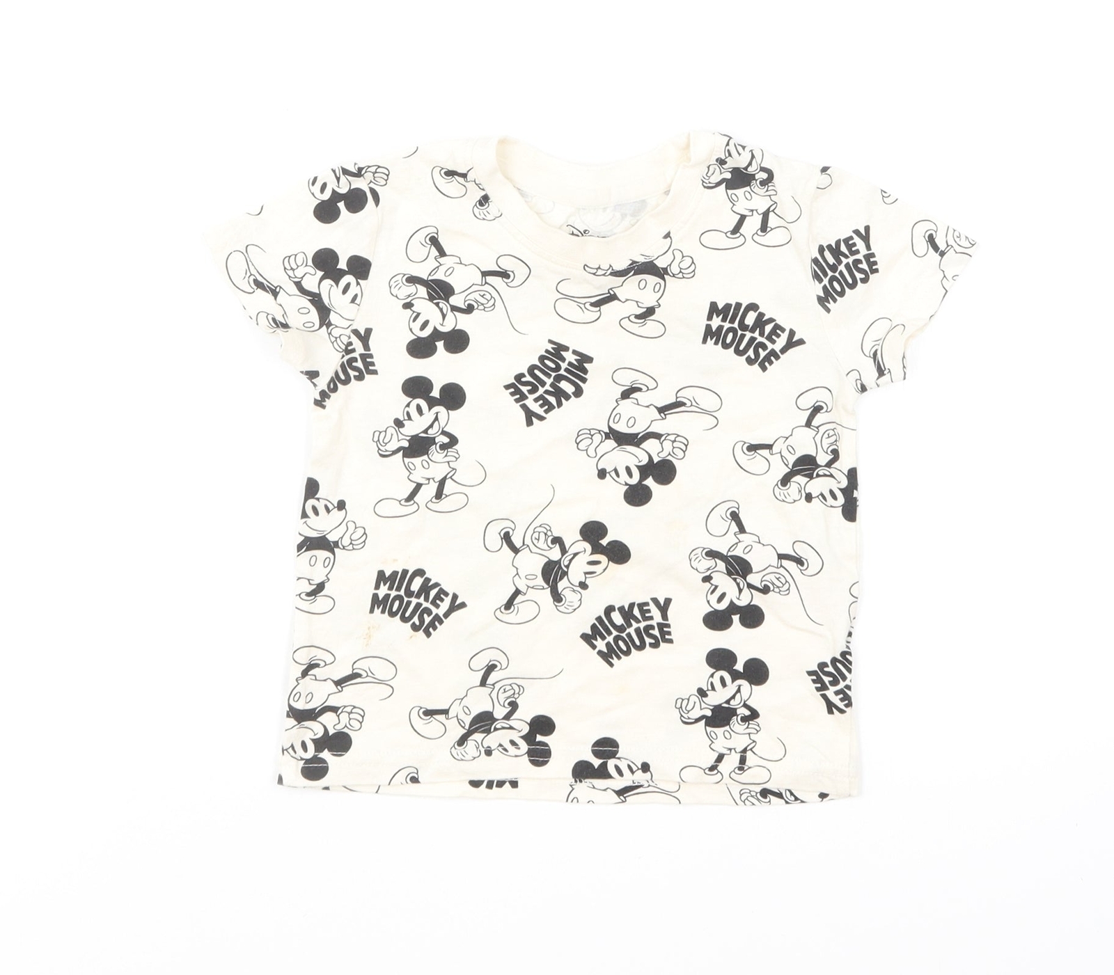Primark Baby Ivory Cotton Blend T-Shirt Size 9-12 Months  Pu