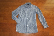 L ❤️ CREMIEUX ❤️ OFFICE SHIRT ❤️ PLAID SOFT DRESS BUTTON DOWN 100% COTTON SOFT