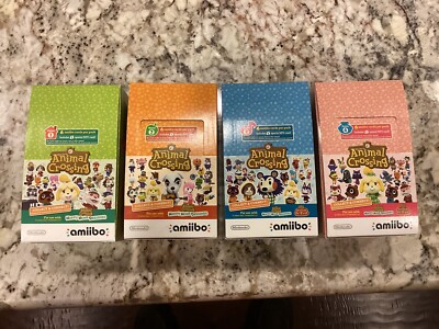 Animal Crossing Amiibo Card Retail Empty Boxes. ONE MINT BOX OF SERIES 1,2,3,4