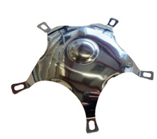 ukscooters VESPA CHROME WHEEL DISC HUB CAP COVER 5 SPOKE PX PK 10" OPEN WHEELS