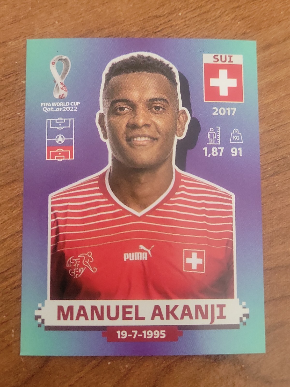 2022 FIFA World Cup Qatar Sticker Mexican Edition No Borders Manuel Akanji SUI 5