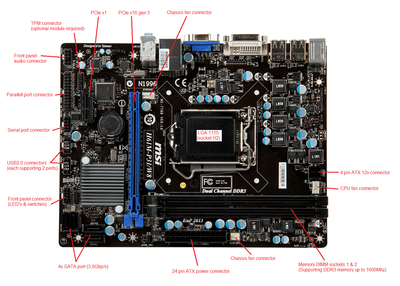 H61m P31 W8 Motherboard Msi H61 MSI H61M-P31/W8 Desktop 3RD GEN