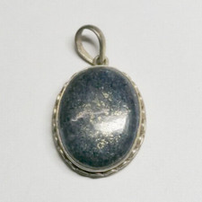GENUINE 925Silver Inlay Lapis Lazuli Pendant