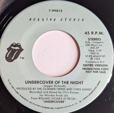 Promotional Copy Rare Rolling Stones Undercover Of The Night Vinyl