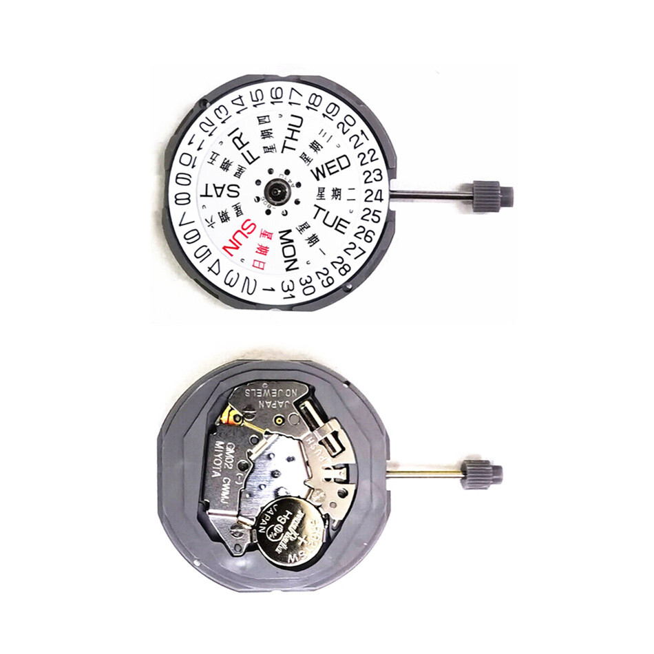 Sliver Quartz Movement Replacement for MIYOTA GM02 GM00 Watch 3 Hands
