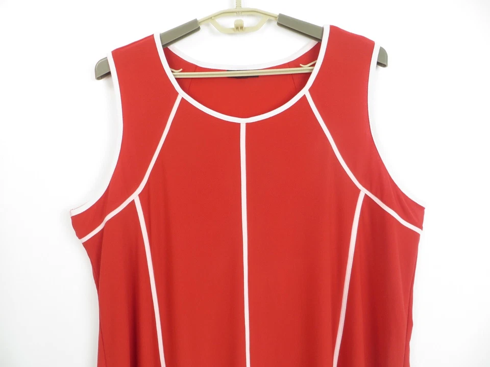 ALFANI Women's Heavyweight Stretch Polyester Tank Top Red White Size 2X - Image 2 of 4