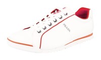 Prada Leichte Nylon + Leder Sommer Sneaker - 4E2719 - Weiss - Neu - 6,5 40,5