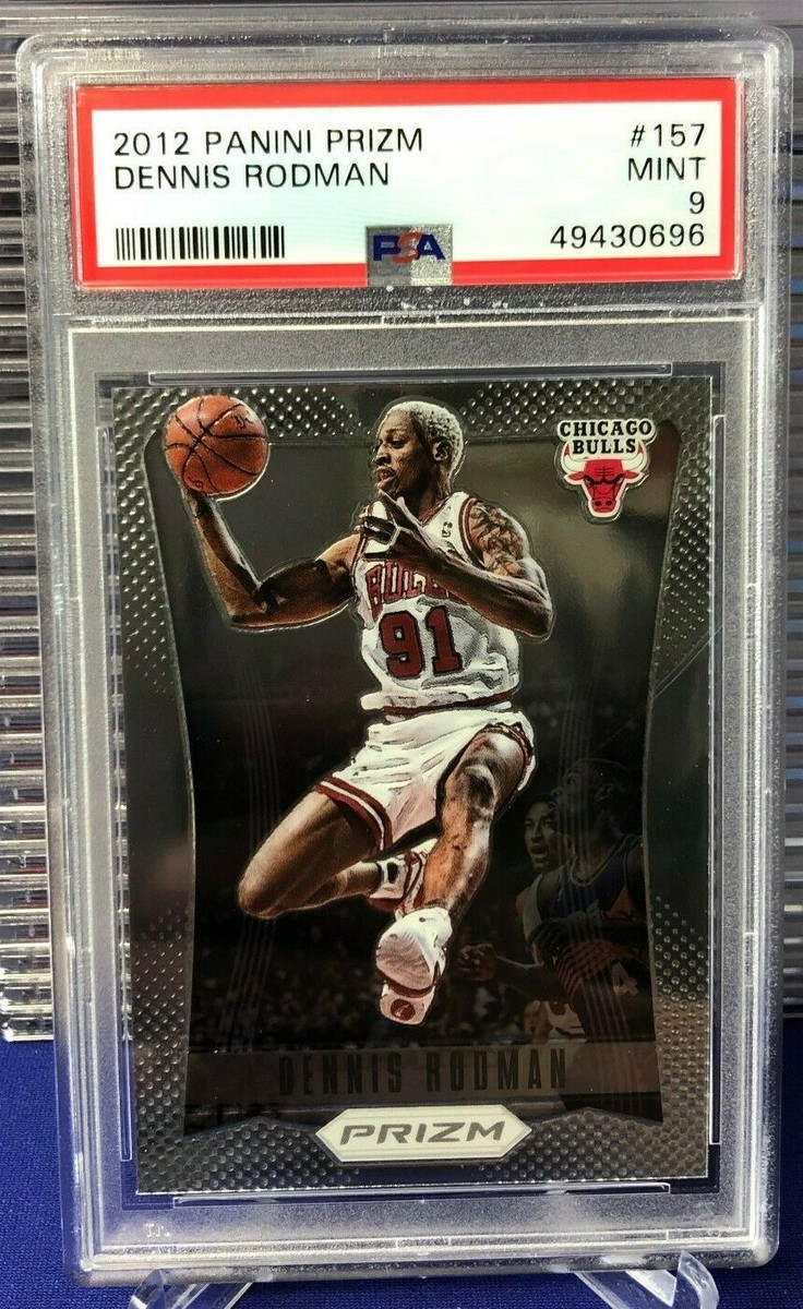PSA 9 - 2012/13 Panini FIRST YEAR Prizm DENNIS RODMAN Bulls #157