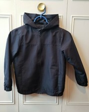 NAUTICA Kids Lightweight Jacket Navy Blue Full Zip Hooded Size Small 8