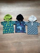 kickee pants bamboo shirts with hood 4t dusty sky astronaut, galaxy, cactus