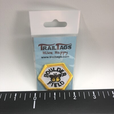 Colorado BOULDER FIELD ROCKY MOUNTAIN PARK Trail Tag Patch 06RE
