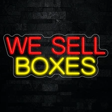 We Sell Boxes LED Neon Sign 24"L x 10"H #32874