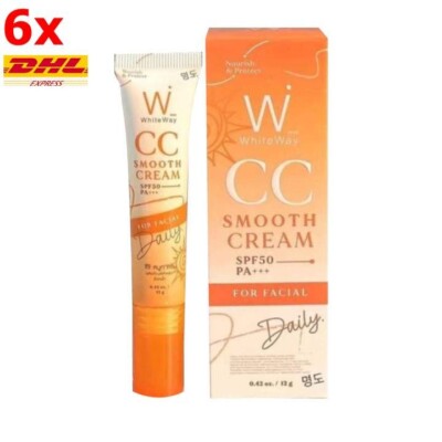 6x Whiteway CC Sunscreen Cream SPF50 PA +++ skin bright waterproof sweatproof