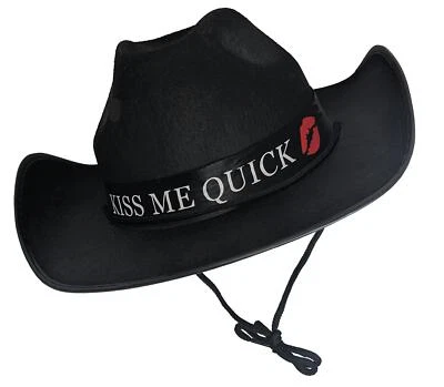 THE DRAGONS DEN Kiss Me Quick Hat Blackpool Great British Seaside Novelty Cowboy Hat [One Size]