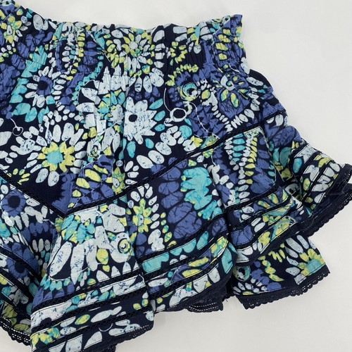 Minifalda corta bohemia con ribete floral de encaje con volantes talla pequeña Aerie - Imagen 4 de 12