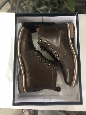 HELM  The Hollis Olive Dark Brown Boot Men's 8.5EE
