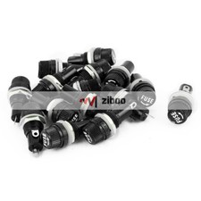 15Pcs AC125V/15A 250V/10A 12mm Thread Screw Cap Panel Mounted Fuse Holder  Kd