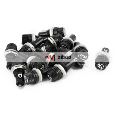 15Pcs AC125V/15A 250V/10A 12mm Thread Screw Cap Panel Mounted Fuse Holder Kd