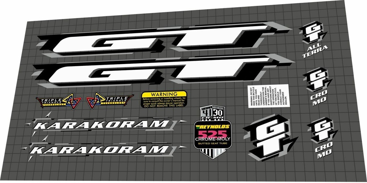 1998 GT KARAKORAM BLACK DECAL SET | eBay