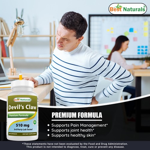 Best Naturals Artiglio del Diavolo 510 mg 180 capsule - Foto 4 di 7