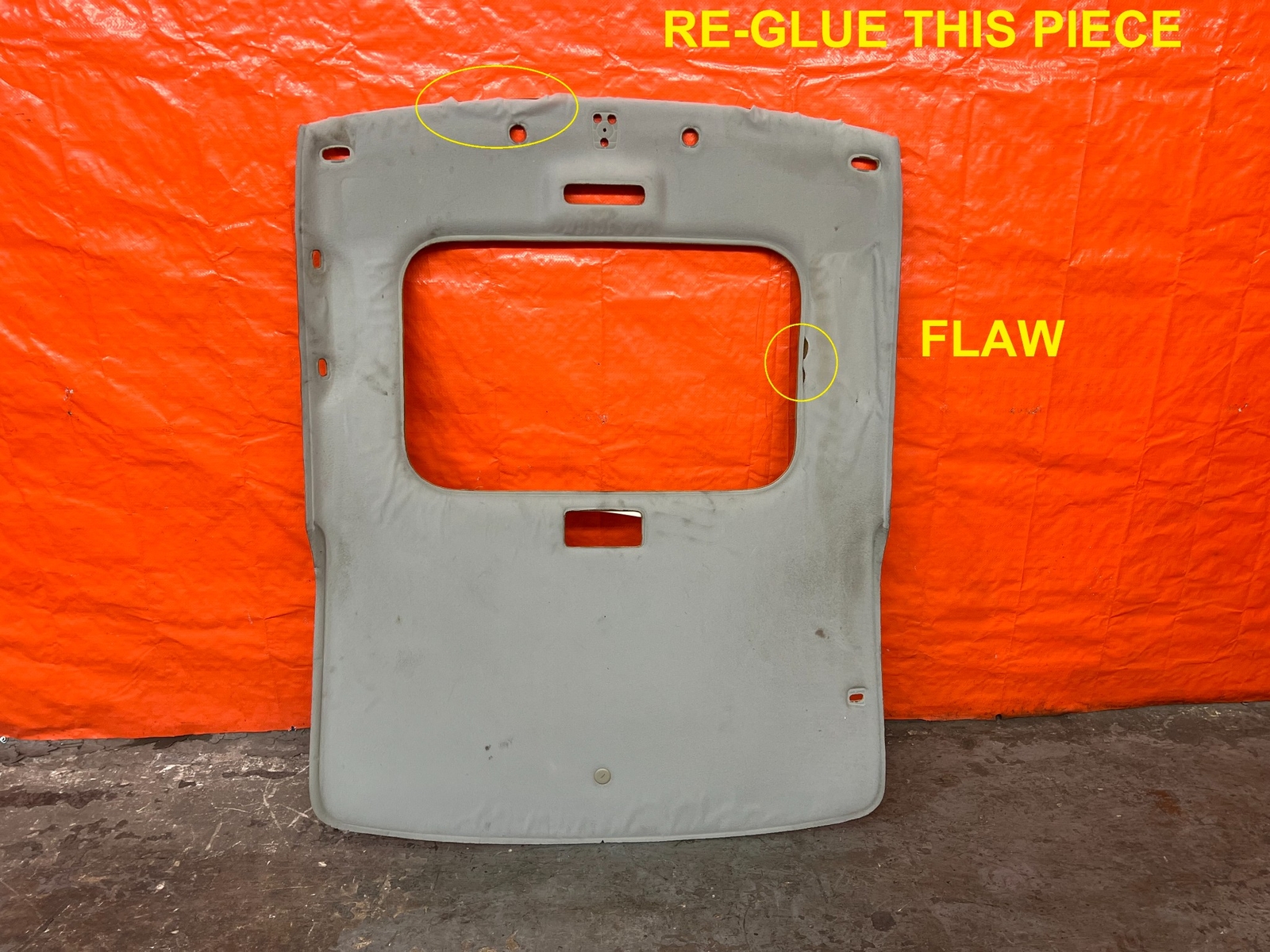 9900 HONDA CIVIC SI EM1 & EX HEADLINER HEAD LINER ROOF LINER LINING