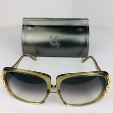 Cynthia Rowley OLI Square MOD Sunglasses Gold trim silver Pink case CR0624