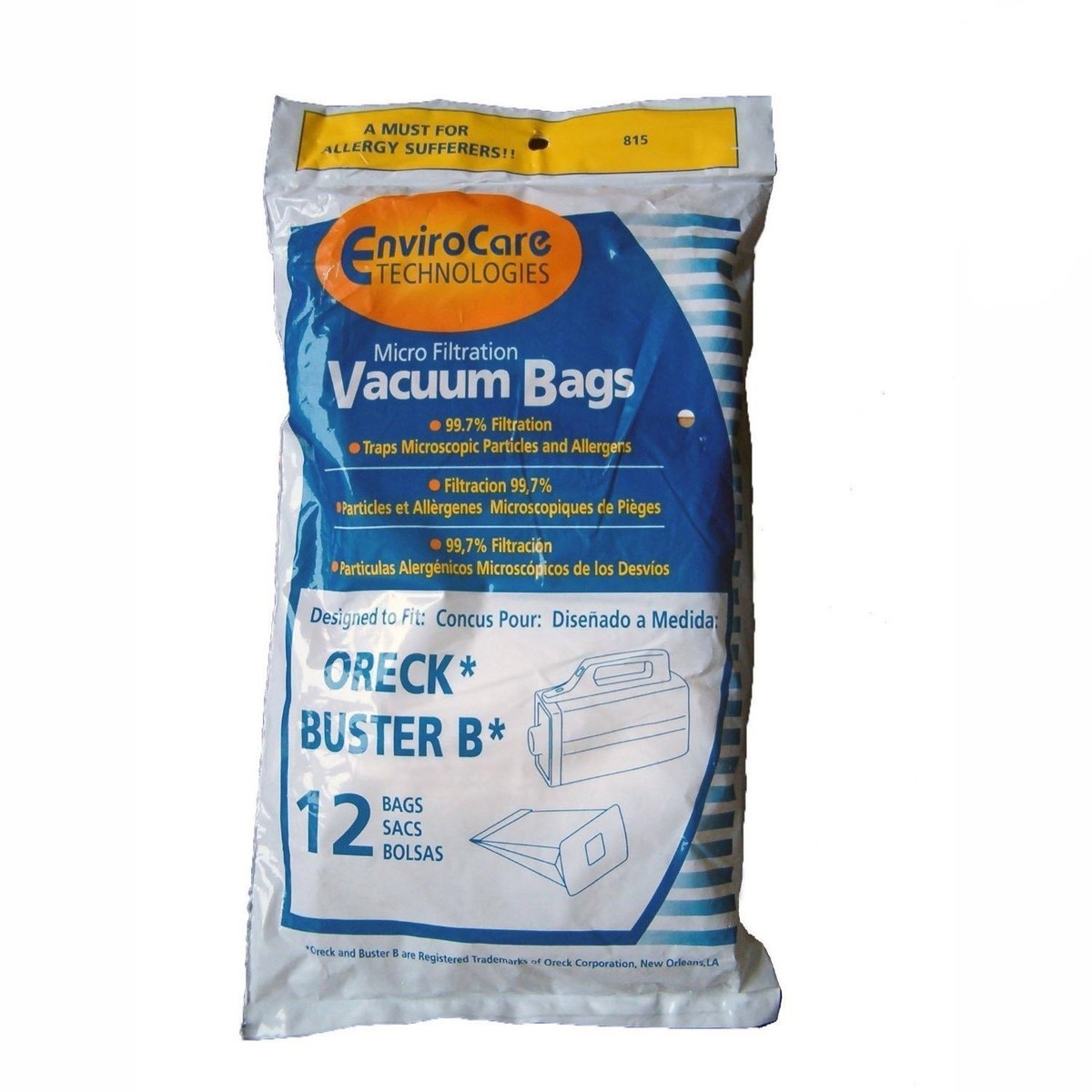 O Bag Mini Oreck XL Buster B Canister Vacuum Bags PKBB12DW Housekeeper Bag 965210 - Foto 2