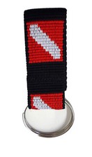 Dive Flag Key Ring Scuba Diving Diver Key Chain KeyChain Black D650