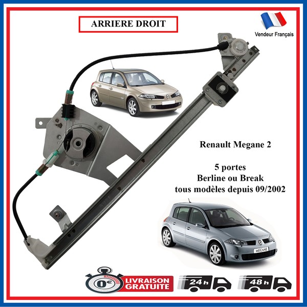 Mechanismus Fensterheber Hintere Recht Passagier Megane 2 Pause Sedan 8201010921-image
