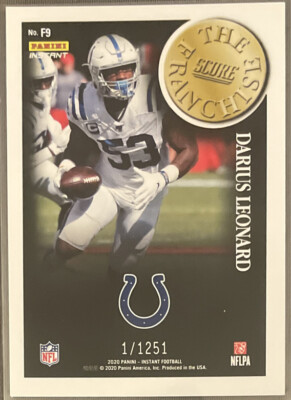 2020 Panini Instant SCORE - THE FRANCHISE Darius Leonard #F9 SP # d 1/1251