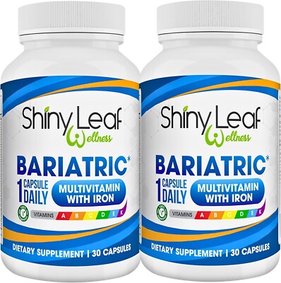 Shiny Leaf Bariatric Multivitamin w/Iron 2 x 30 = 60 Pills/2 Month Supply