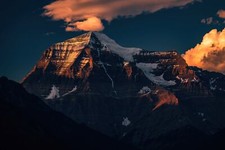 Landscape nature clouds sky mountains snowy mountain Custom Gaming Mat Desk