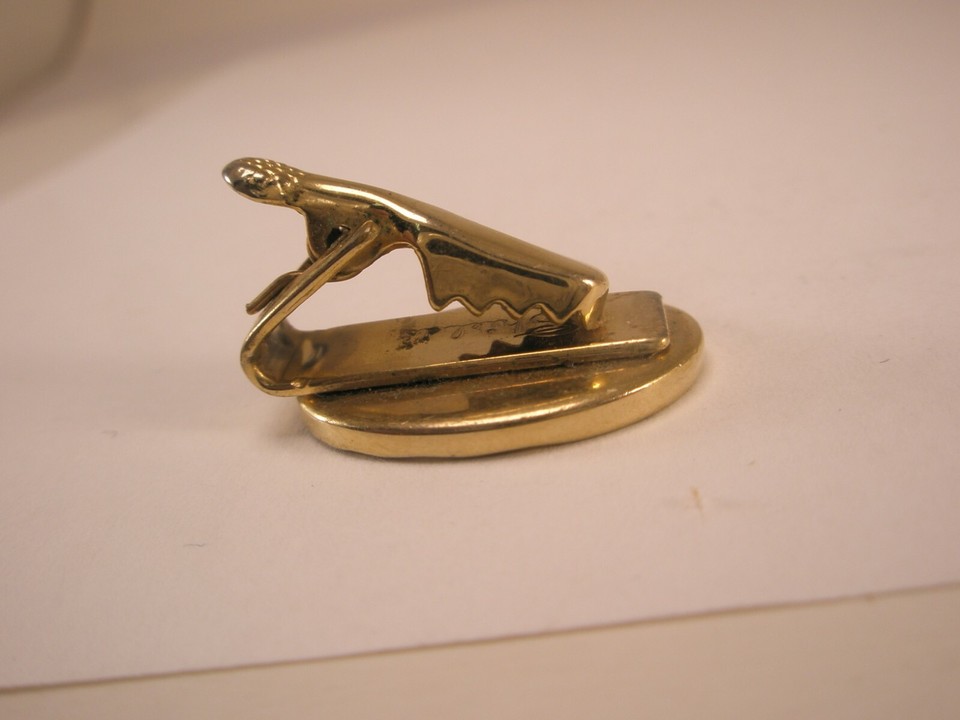Spiral Faceted Gold Tone Vintage TINY SMALL SHIELDS Tie Bar Clip eBay