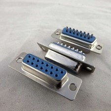 10x D-SUB DB15 2 Rows 15 Pin Female Socket Solder Type Adapter Connector Plastic