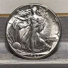 1942-P BU Brilliant Unc Luster Silver Walking Liberty Half Dollar Looks Great B