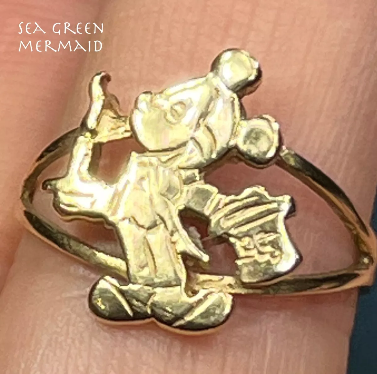 Mickey mouse 14k gold best sale ring