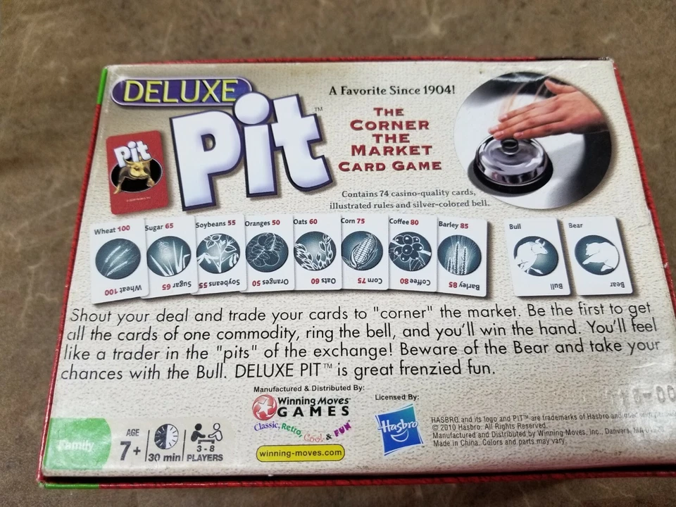 Deluxe Pit Card Game with Bell 2005 Winning Moves 8 Players - Pre-Owned  - Image 4 of 4