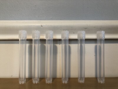 50x 5ml 3.5'' Clear Plastic Tube Cryo Specimen or Seed Storage Twist Cap Standing