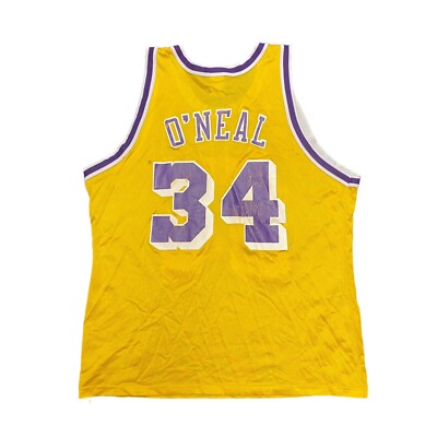 Vintage 90s Champion Authentic Lakers Shaquille O'Neal #34 Jersey