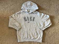 Size Youth L - Nike Vintage Y2K Embroidered Swoosh Spellout Logo Hoodie Gray