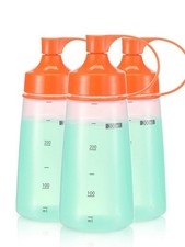 Squeeze Bottles Wide Mouth - Pack of 3 Condiment Bottle Squeeze BPA free for ...