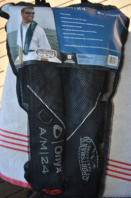 NWOT Inflatable Life Jacket ONYX A/M 24 Manual Black/ Gray 30''-52  Chest