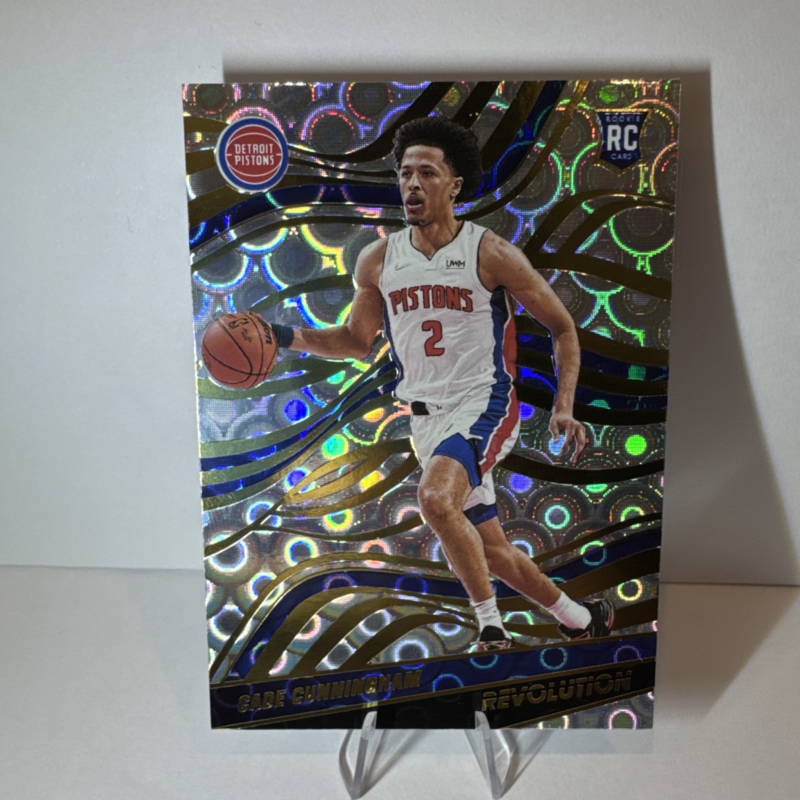 Cade Cunningham RC 21-22 Panini Revolution   Rookie Groove SP Rare #120 Pistons