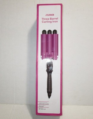 KUWA Triple Three Barrel Curling Iron Hair Beach Waver