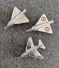 Vtg Diecast Military Jet Fighter Planes 3" Metal Toy Lot Of 3 NICE 