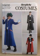 Simplicity S9630 Mens Costume Cosplay Coats Sewing Pattern Sizes 44-52 NEW UNCUT